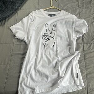 French Connection White Graphic Tee